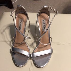 Steve Madden Silver Heels